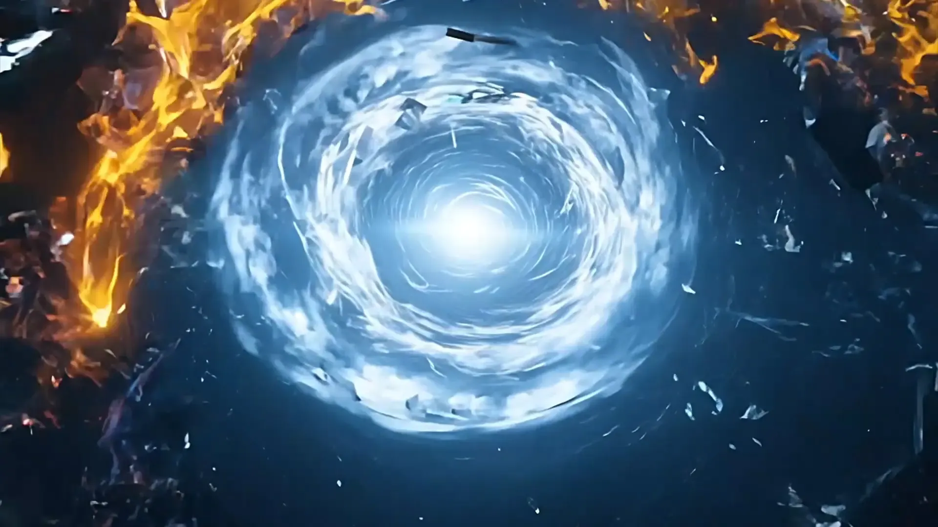 Dynamic Vortex Overlay for Sci-Fi Logo Animation